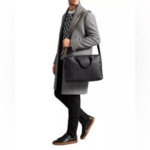Ted Baker Kaden Faux Leather Document Bag black